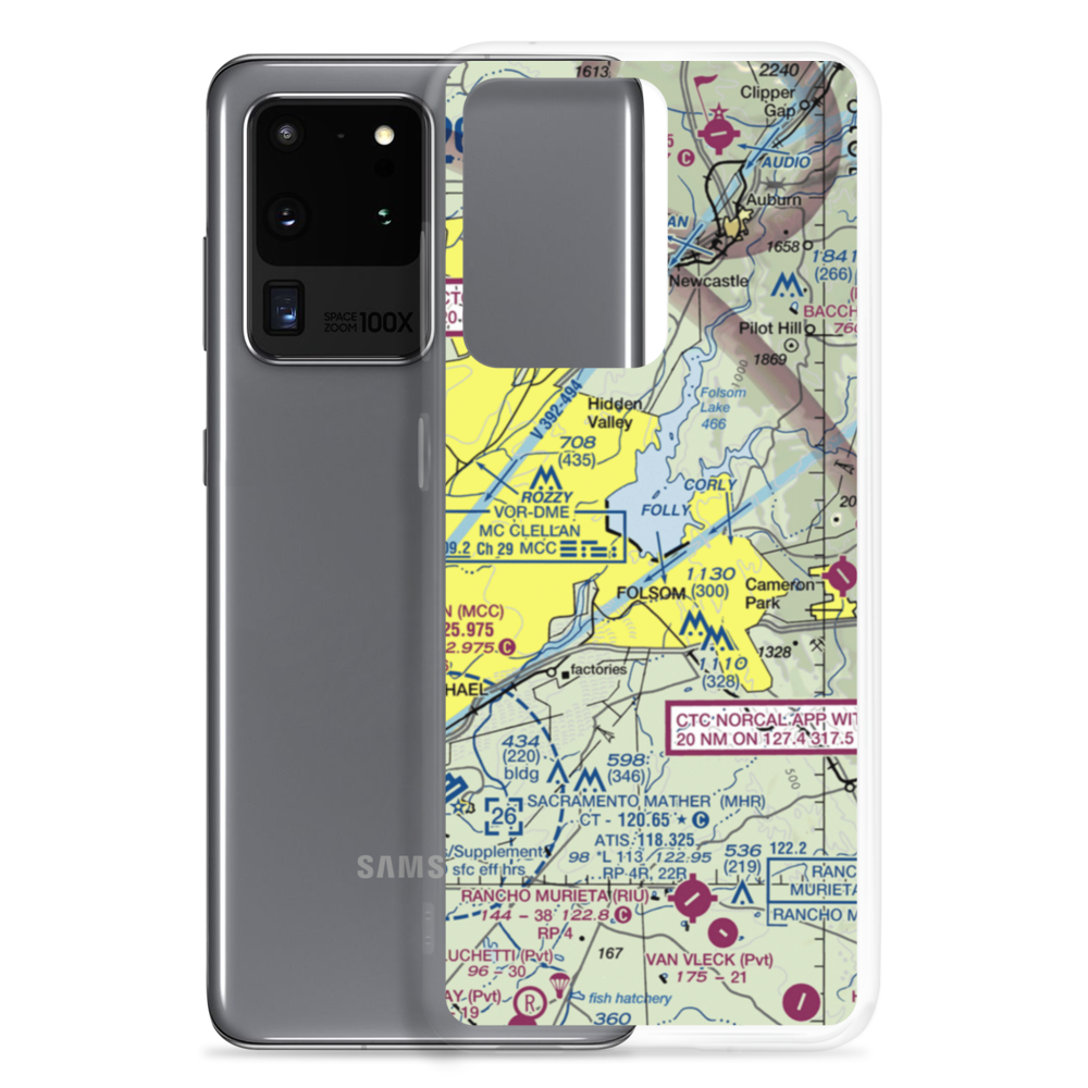 Folsom Lake Seaplane Base (C39) VFR Sectional Samsung Case Samsung Galaxy S20 Ultra model shown