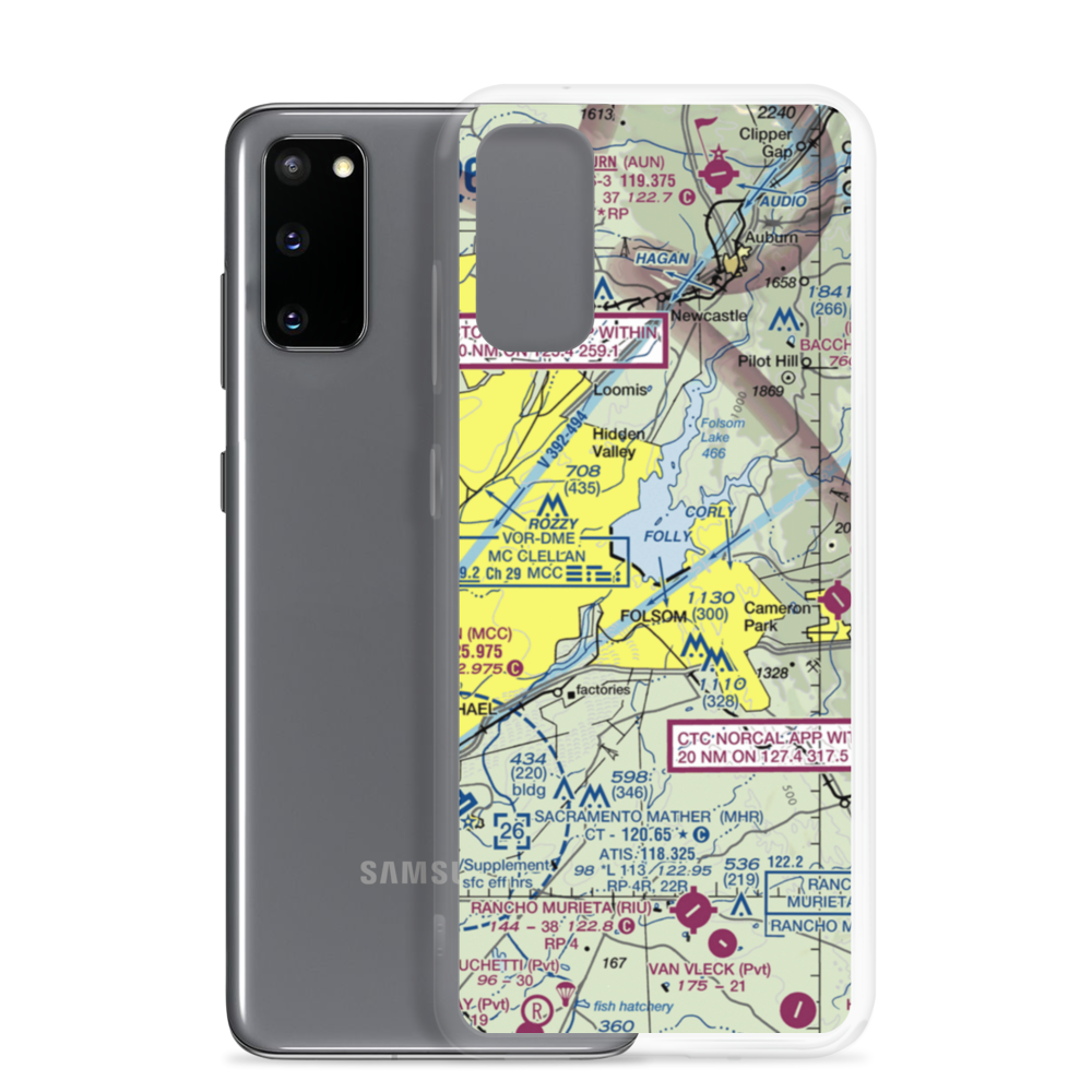 Folsom Lake Seaplane Base (C39) VFR Sectional Samsung Case Samsung Galaxy S20 model shown