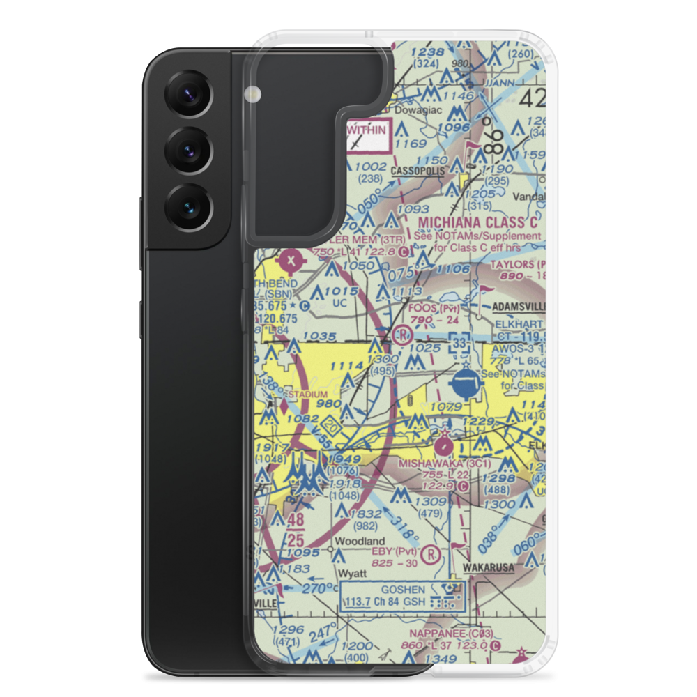 Foos Field (IN82) VFR Sectional Samsung Case Samsung Galaxy S22 Plus model shown