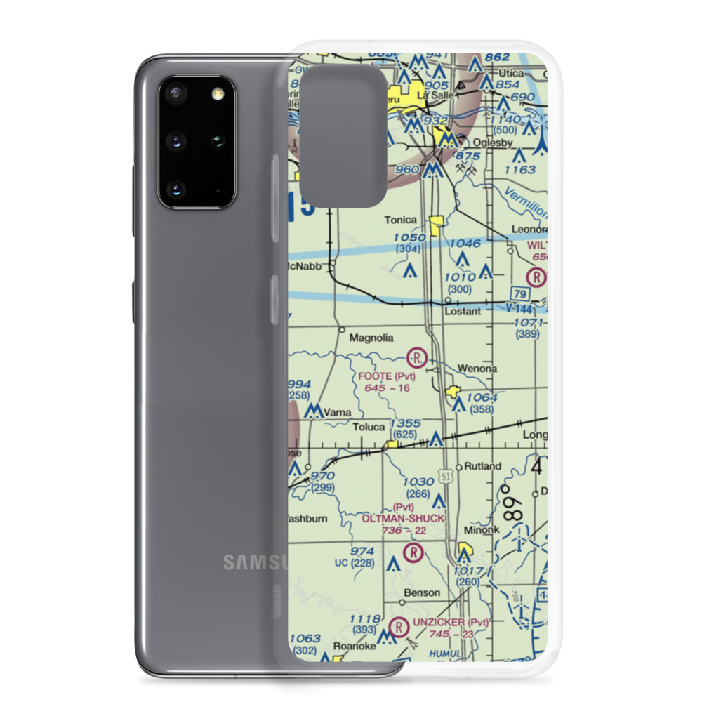 Foote Airport (3IS7) VFR Sectional Samsung Case Samsung Galaxy S20 Plus model shown
