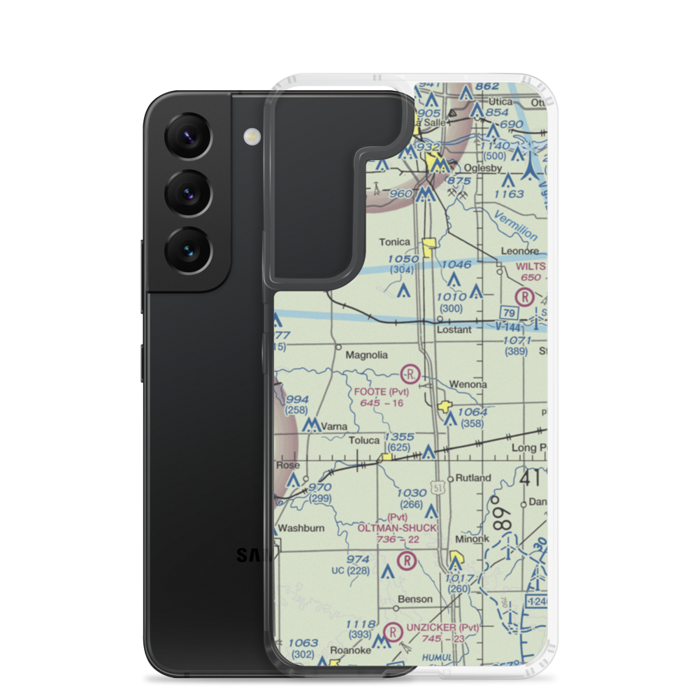 Foote Airport (3IS7) VFR Sectional Samsung Case Samsung Galaxy S22 model shown