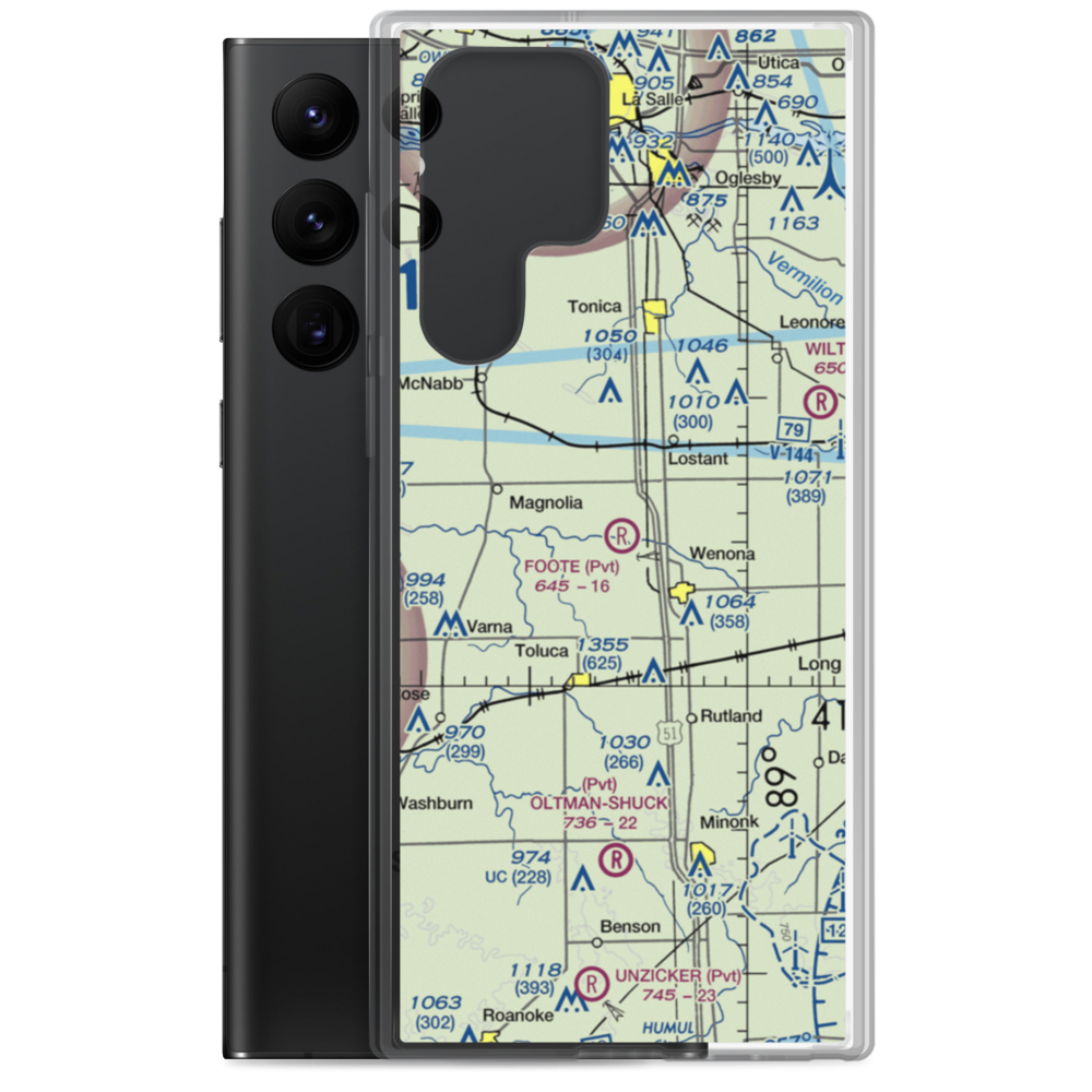 Foote Airport (3IS7) VFR Sectional Samsung Case Samsung Galaxy S22 Ultra model shown
