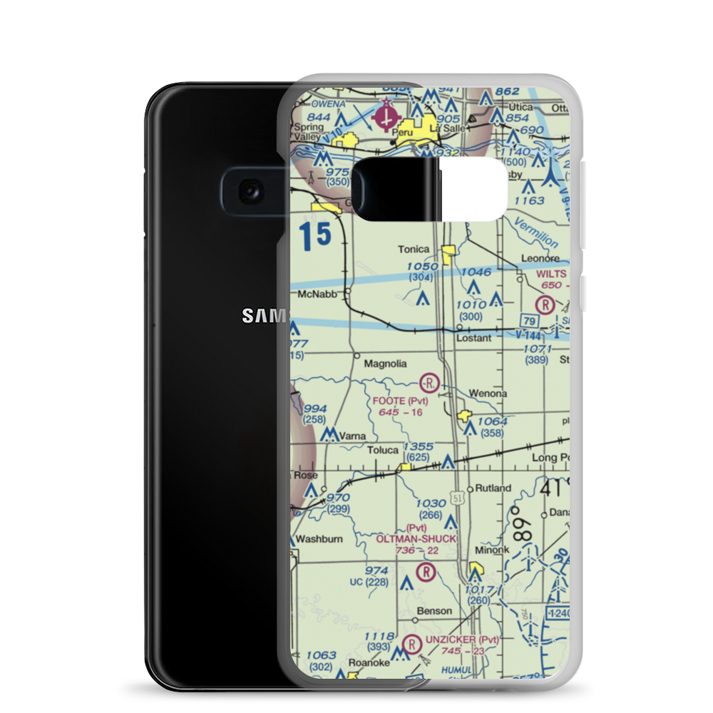 Foote Airport (3IS7) VFR Sectional Samsung Case Samsung Galaxy S10e model shown