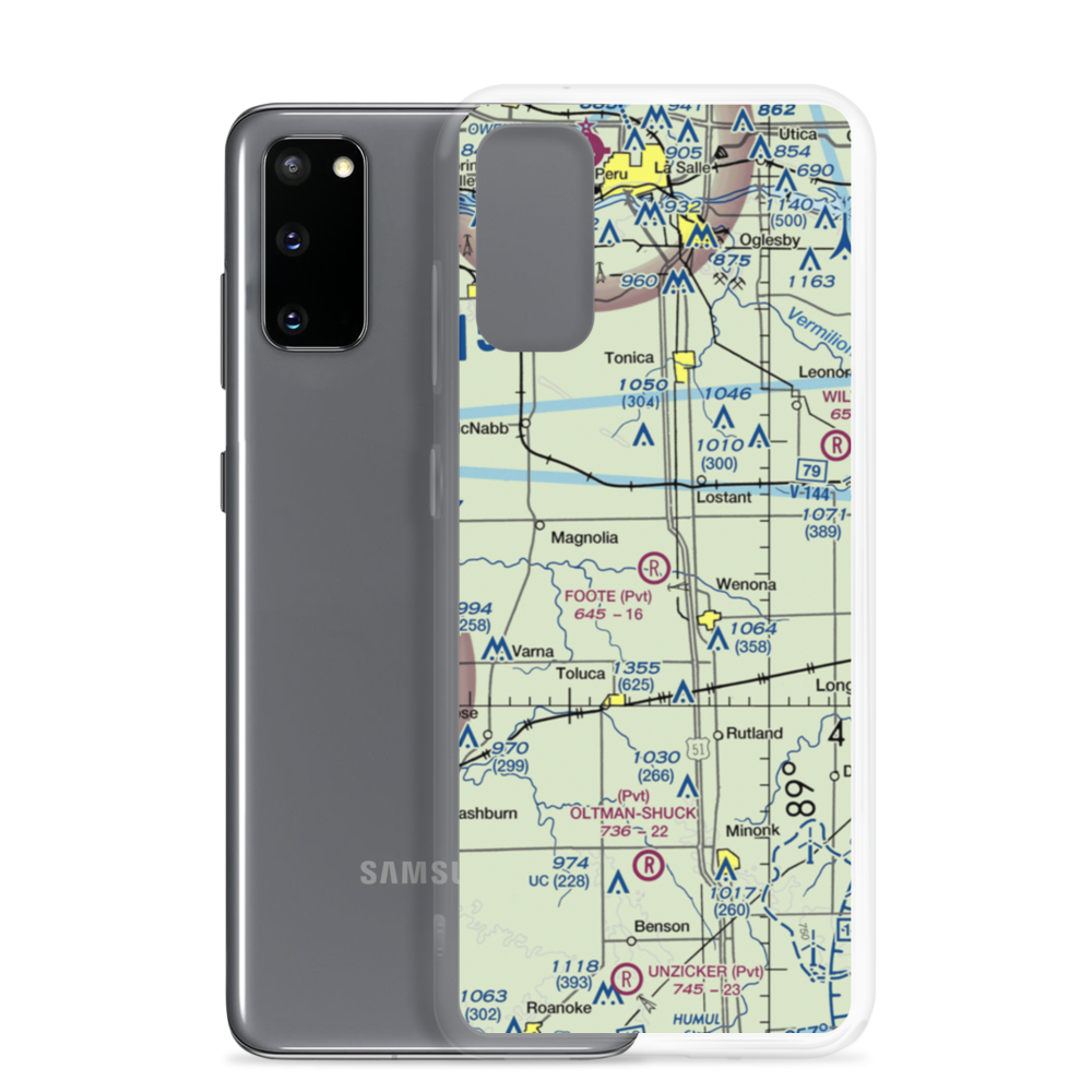 Foote Airport (3IS7) VFR Sectional Samsung Case Samsung Galaxy S20 model shown
