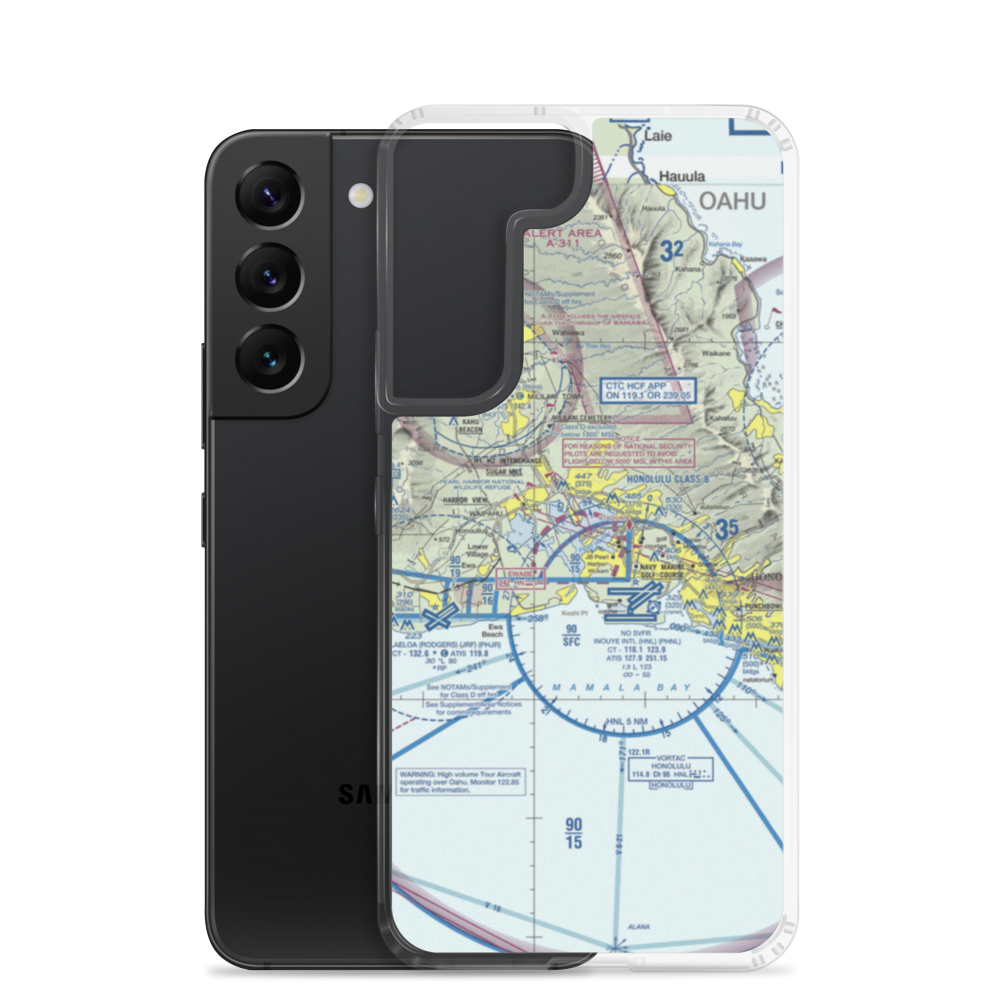 Ford Island Naval Auxiliary Landing Field (NPS) VFR Sectional Samsung Case Samsung Galaxy S22 model shown