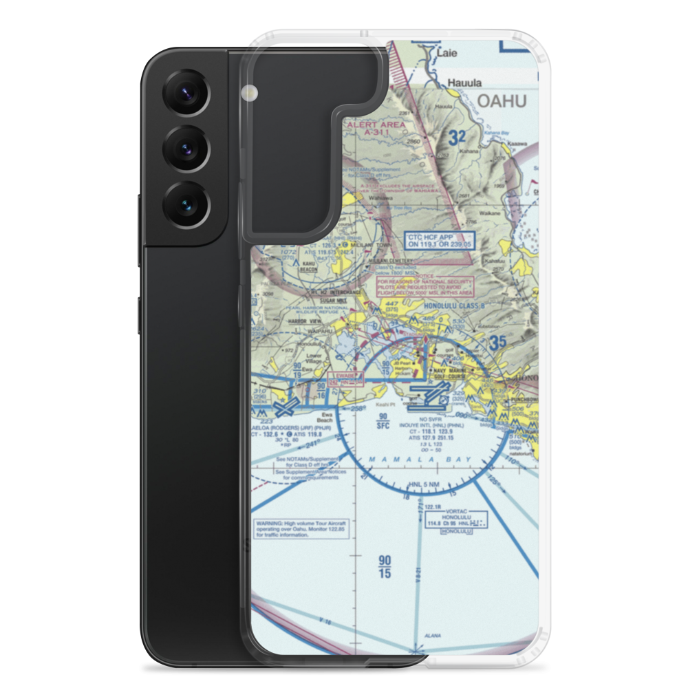 Ford Island Naval Auxiliary Landing Field (NPS) VFR Sectional Samsung Case Samsung Galaxy S22 Plus model shown