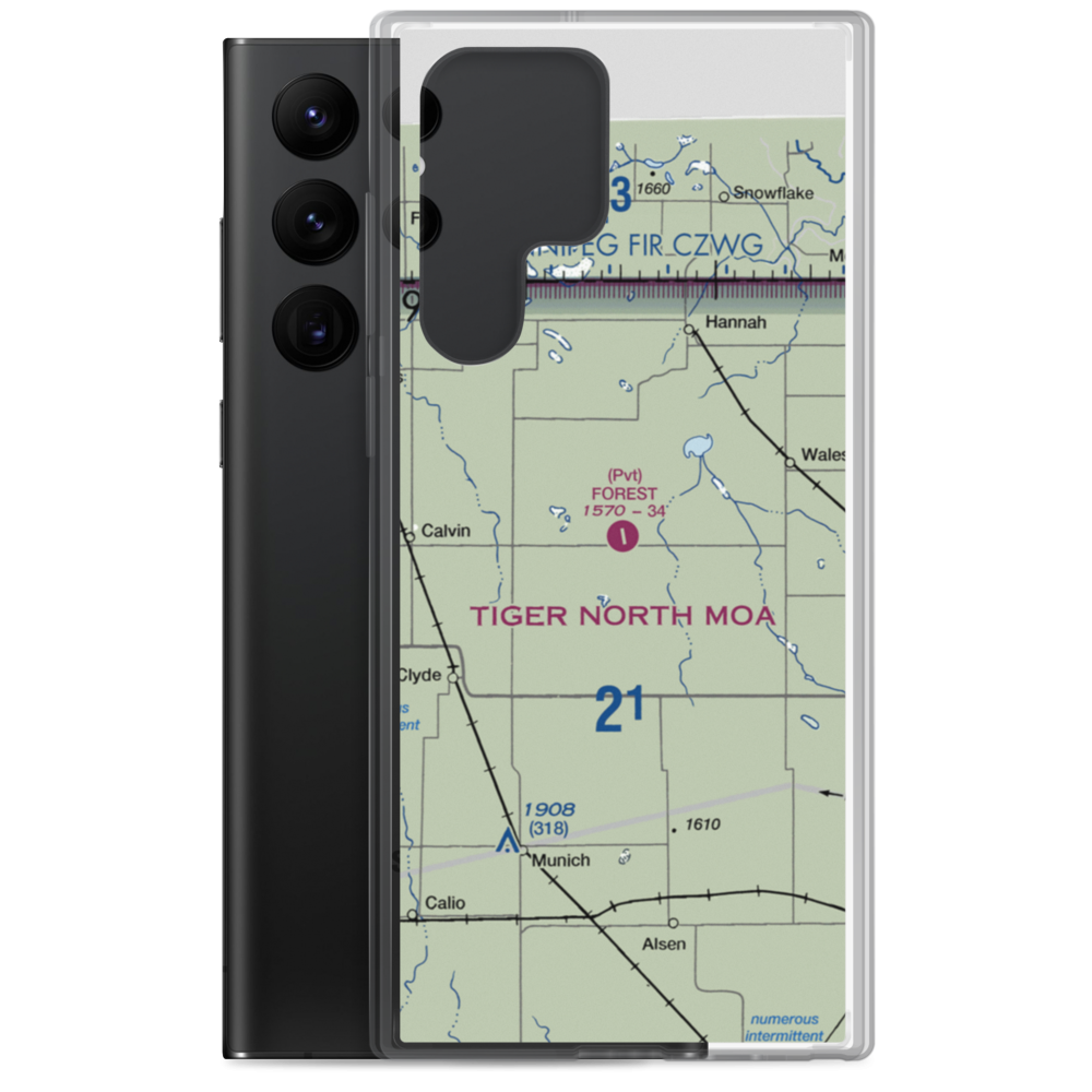 Forest Airport (7ND8) VFR Sectional Samsung Case Samsung Galaxy S22 Ultra model shown