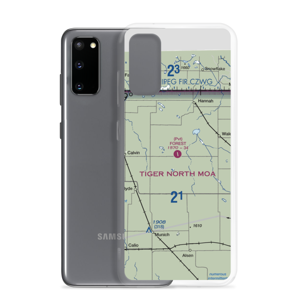 Forest Airport (7ND8) VFR Sectional Samsung Case Samsung Galaxy S20 model shown