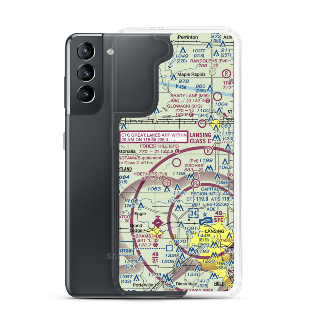 Forest Hill Airport (3F5) VFR Sectional Samsung Case Samsung Galaxy S21 model shown