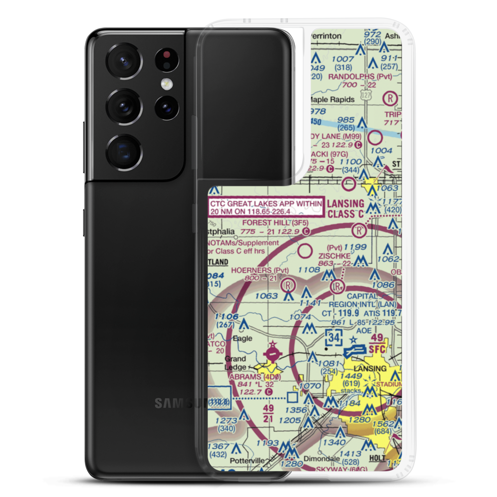 Forest Hill Airport (3F5) VFR Sectional Samsung Case Samsung Galaxy S21 Ultra model shown