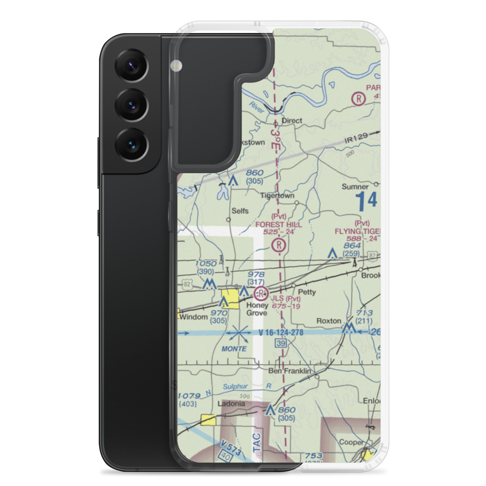 Forest Hill Airport (4TX3) VFR Sectional Samsung Case Samsung Galaxy S22 Plus model shown