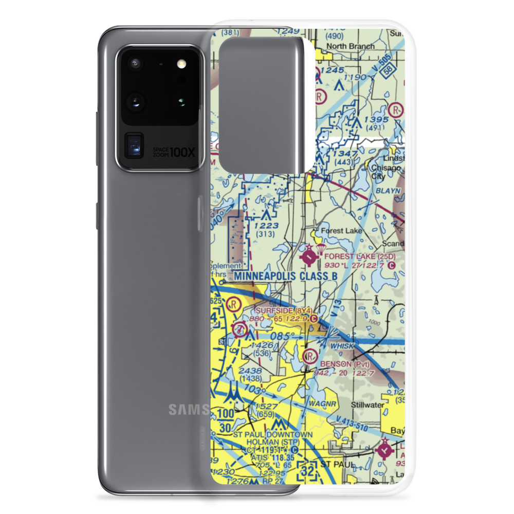 Forest Lake Airport (25D) VFR Sectional Samsung Case Samsung Galaxy S20 Ultra model shown