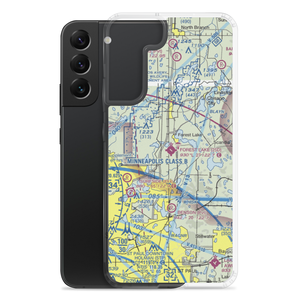 Forest Lake Airport (25D) VFR Sectional Samsung Case Samsung Galaxy S22 Plus model shown