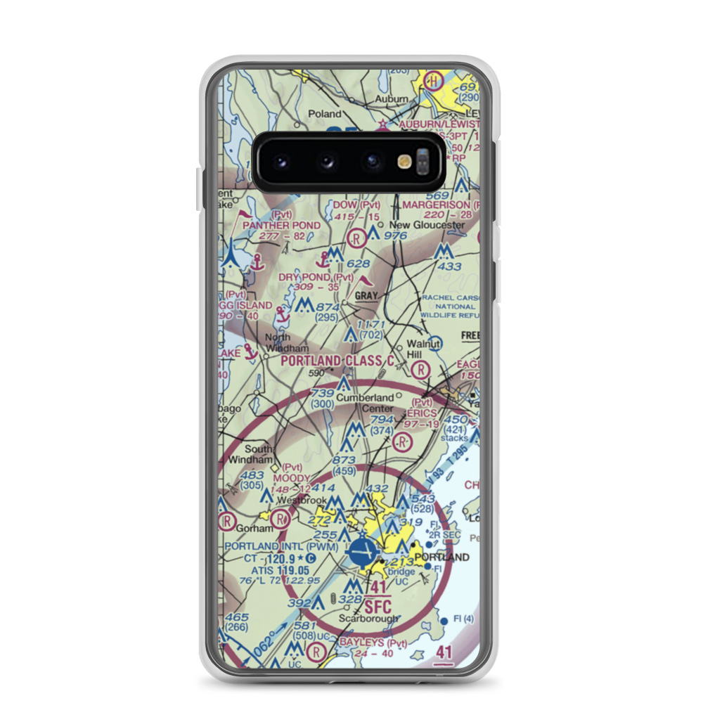 Forest Lake Seaplane Base (ME28) VFR Sectional Samsung Case Samsung Galaxy S10 model shown