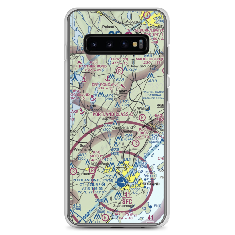Forest Lake Seaplane Base (ME28) VFR Sectional Samsung Case Samsung Galaxy S10+ model shown