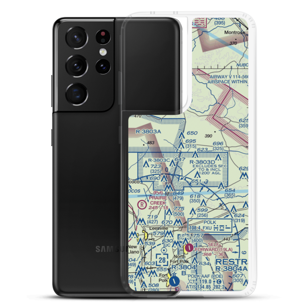 Forest service strip nr Kurthwood, LA (US-0287) VFR Sectional Samsung Case Samsung Galaxy S21 Ultra model shown