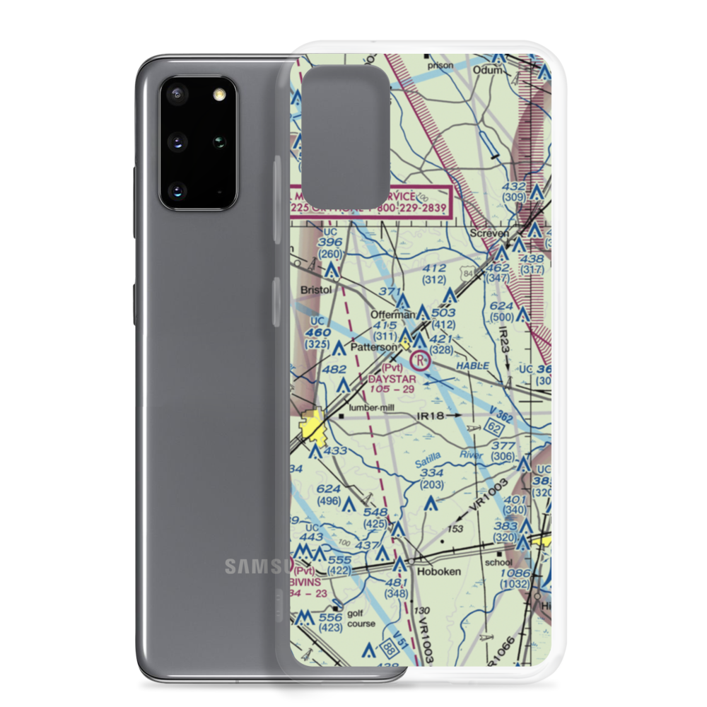 Forestry-Strip Airport (1GE6) VFR Sectional Samsung Case Samsung Galaxy S20 Plus model shown
