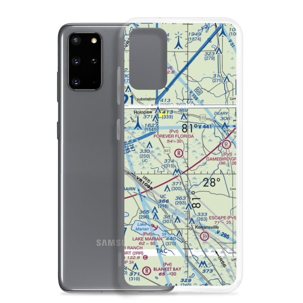 Forever Florida Airport (31FL) VFR Sectional Samsung Case Samsung Galaxy S20 Plus model shown