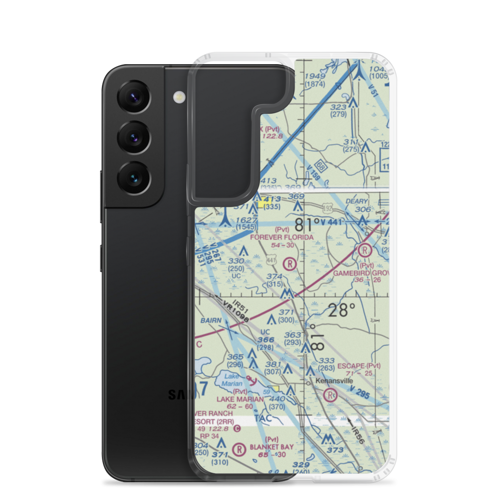 Forever Florida Airport (31FL) VFR Sectional Samsung Case Samsung Galaxy S22 model shown