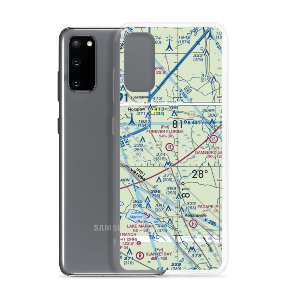 Forever Florida Airport (31FL) VFR Sectional Samsung Case Samsung Galaxy S20 model shown