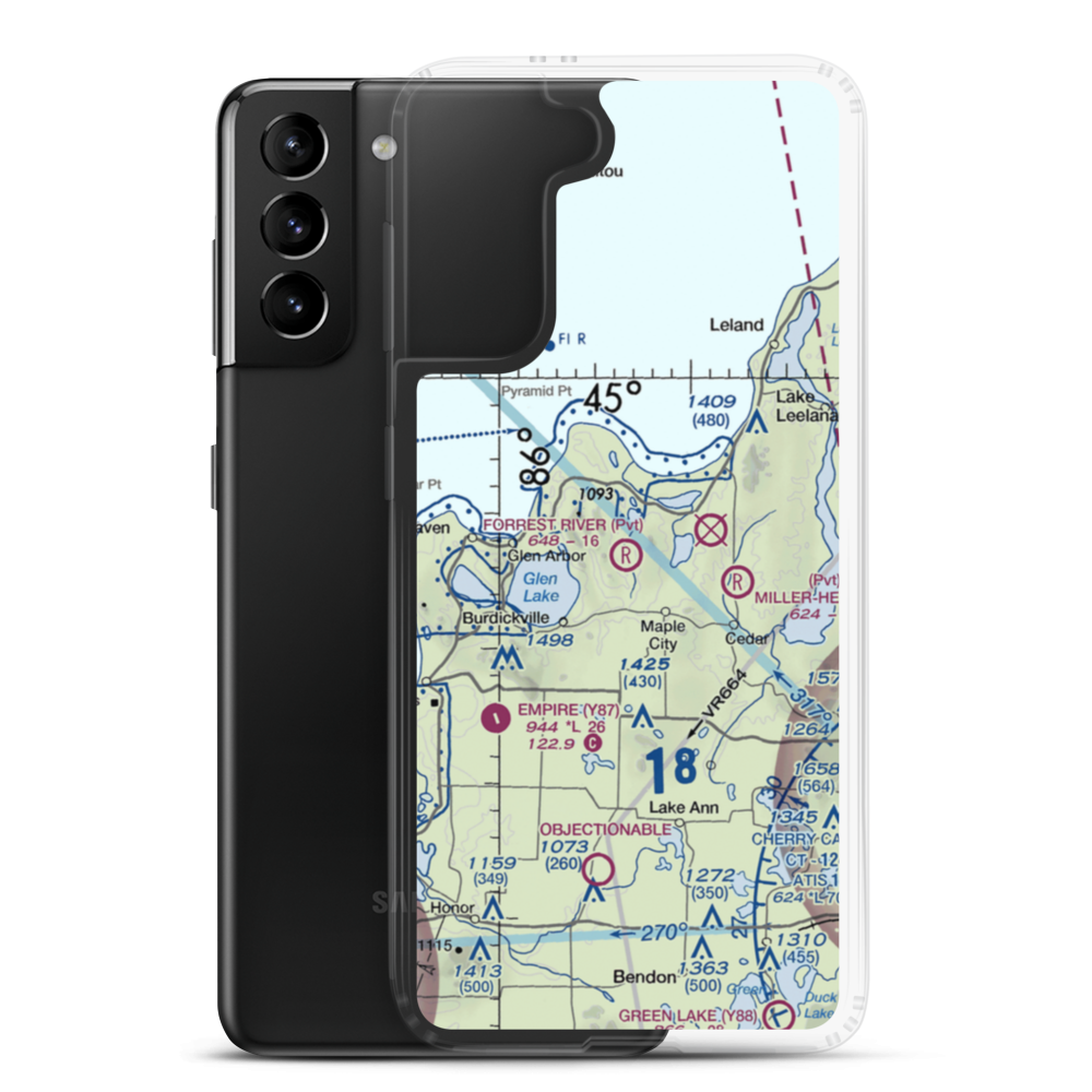 Forrest River Airport (MI02) VFR Sectional Samsung Case Samsung Galaxy S21 Plus model shown