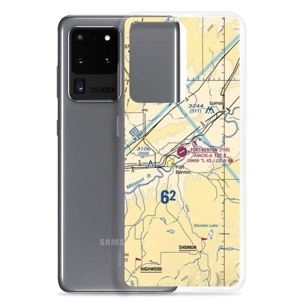 Fort Benton Airport (79S) VFR Sectional Samsung Case Samsung Galaxy S20 Ultra model shown
