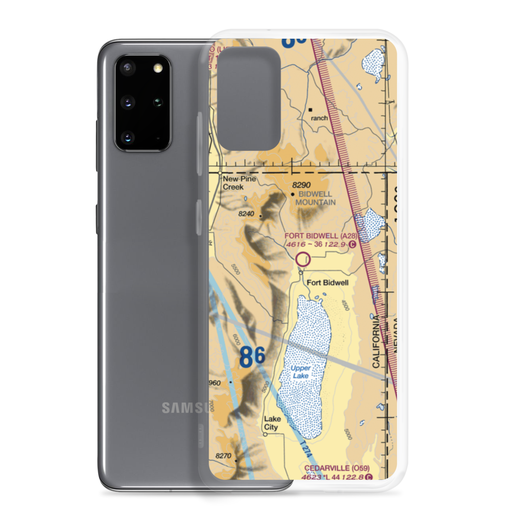 Fort Bidwell Airport (A28) VFR Sectional Samsung Case Samsung Galaxy S20 Plus model shown