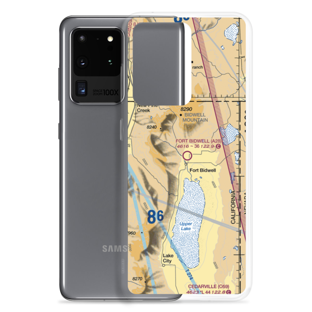 Fort Bidwell Airport (A28) VFR Sectional Samsung Case Samsung Galaxy S20 Ultra model shown
