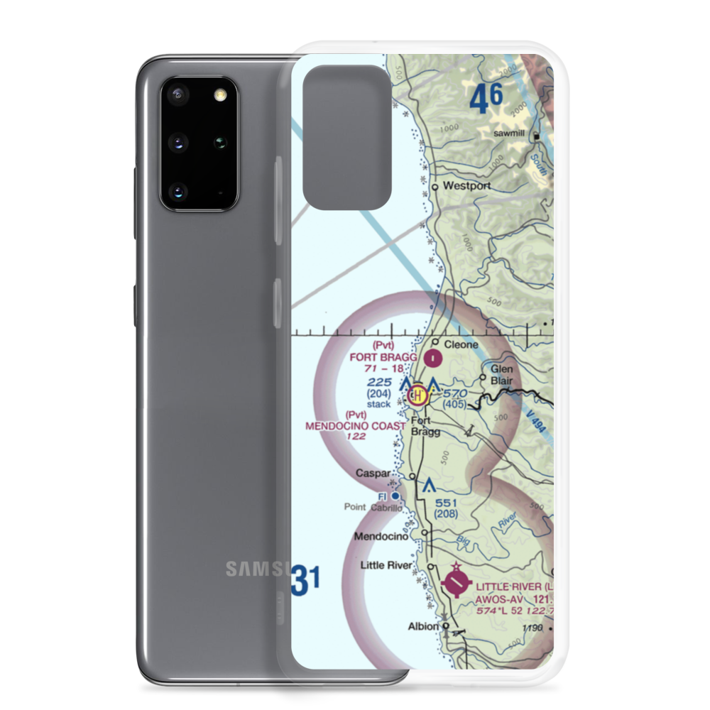 Fort Bragg Airport (82CL) VFR Sectional Samsung Case Samsung Galaxy S20 Plus model shown