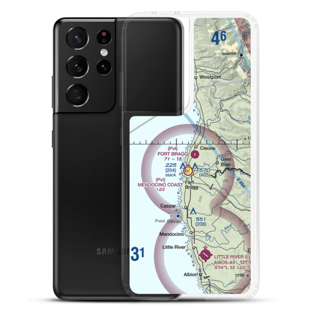 Fort Bragg Airport (82CL) VFR Sectional Samsung Case Samsung Galaxy S21 Ultra model shown