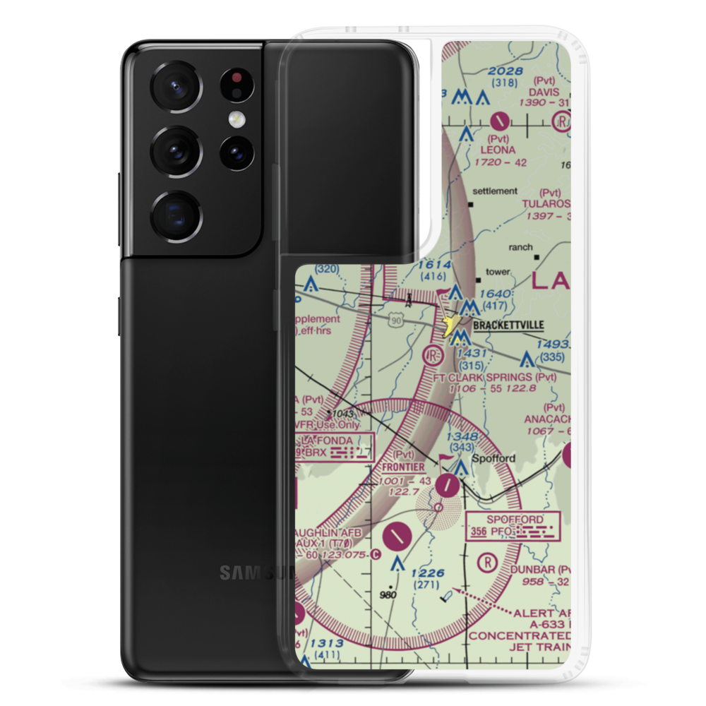 Fort Clark Springs Airport (74TX) VFR Sectional Samsung Case Samsung Galaxy S21 Ultra model shown