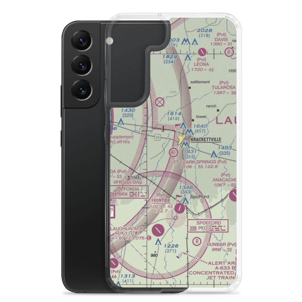 Fort Clark Springs Airport (74TX) VFR Sectional Samsung Case Samsung Galaxy S22 Plus model shown