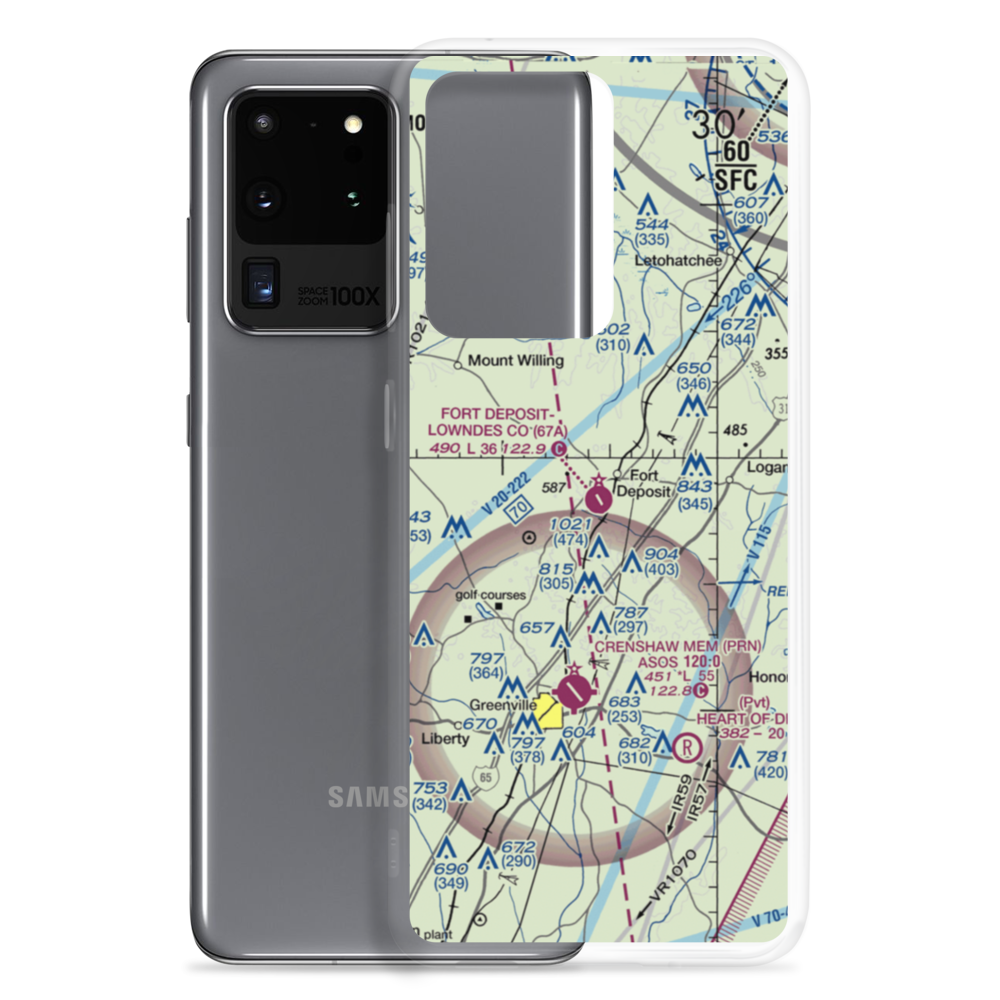 Fort Deposit Lowndes County Airport (67A) VFR Sectional Samsung Case Samsung Galaxy S20 Ultra model shown