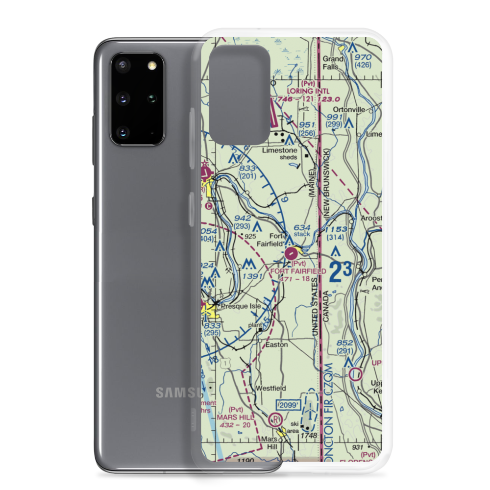 Fort Fairfield Airport (ME00) VFR Sectional Samsung Case Samsung Galaxy S20 Plus model shown