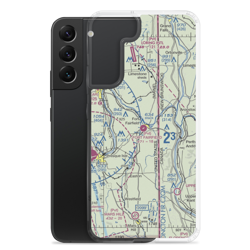 Fort Fairfield Airport (ME00) VFR Sectional Samsung Case Samsung Galaxy S22 Plus model shown