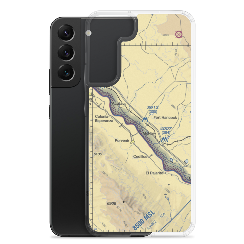 Fort Hancock Heliport (4E9) VFR Sectional Samsung Case Samsung Galaxy S22 Plus model shown