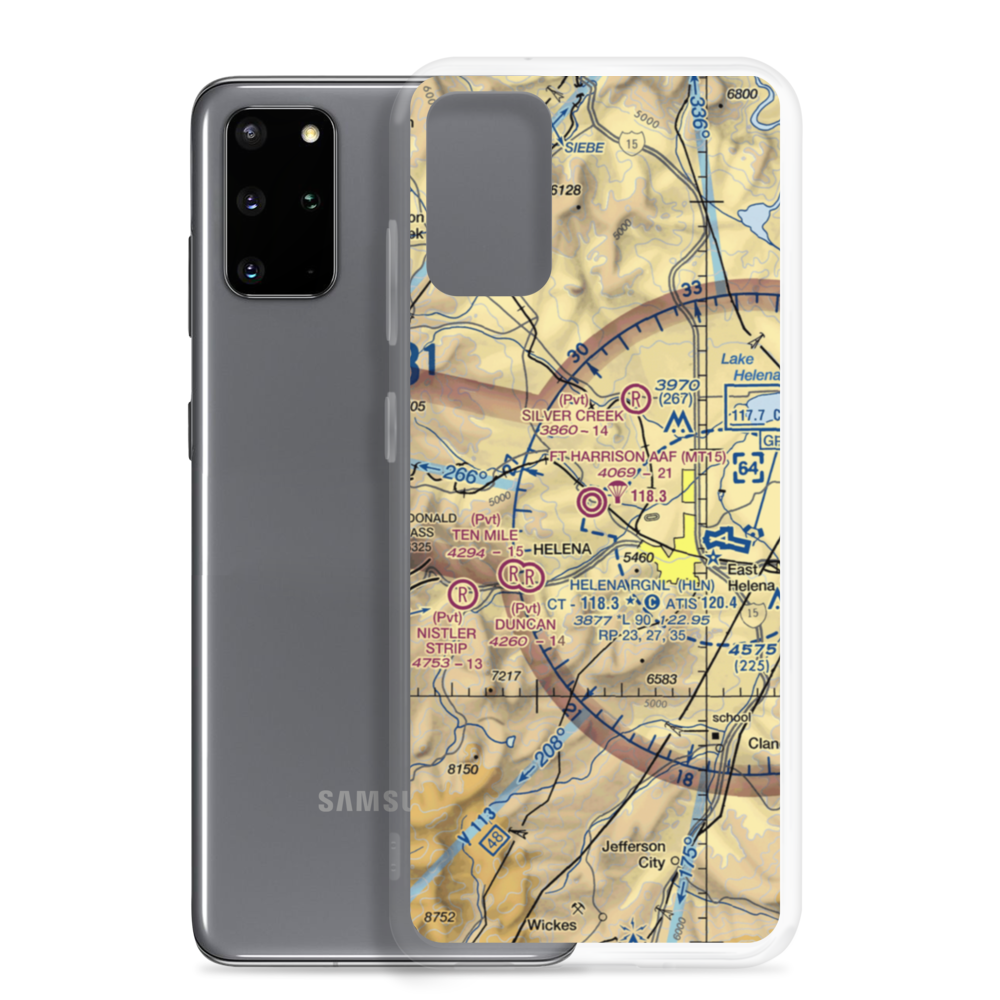 Fort Harrison Army Airfield (MT15) VFR Sectional Samsung Case Samsung Galaxy S20 Plus model shown