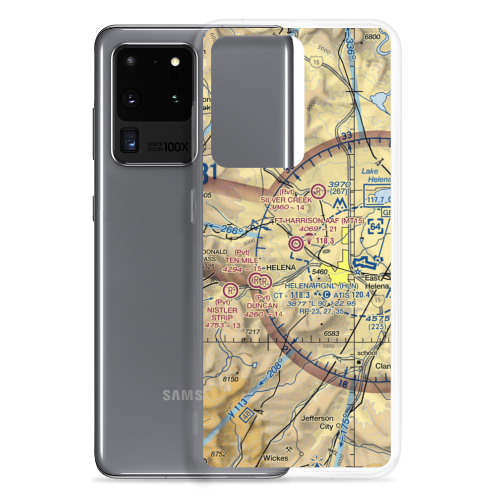 Fort Harrison Army Airfield (MT15) VFR Sectional Samsung Case Samsung Galaxy S20 Ultra model shown