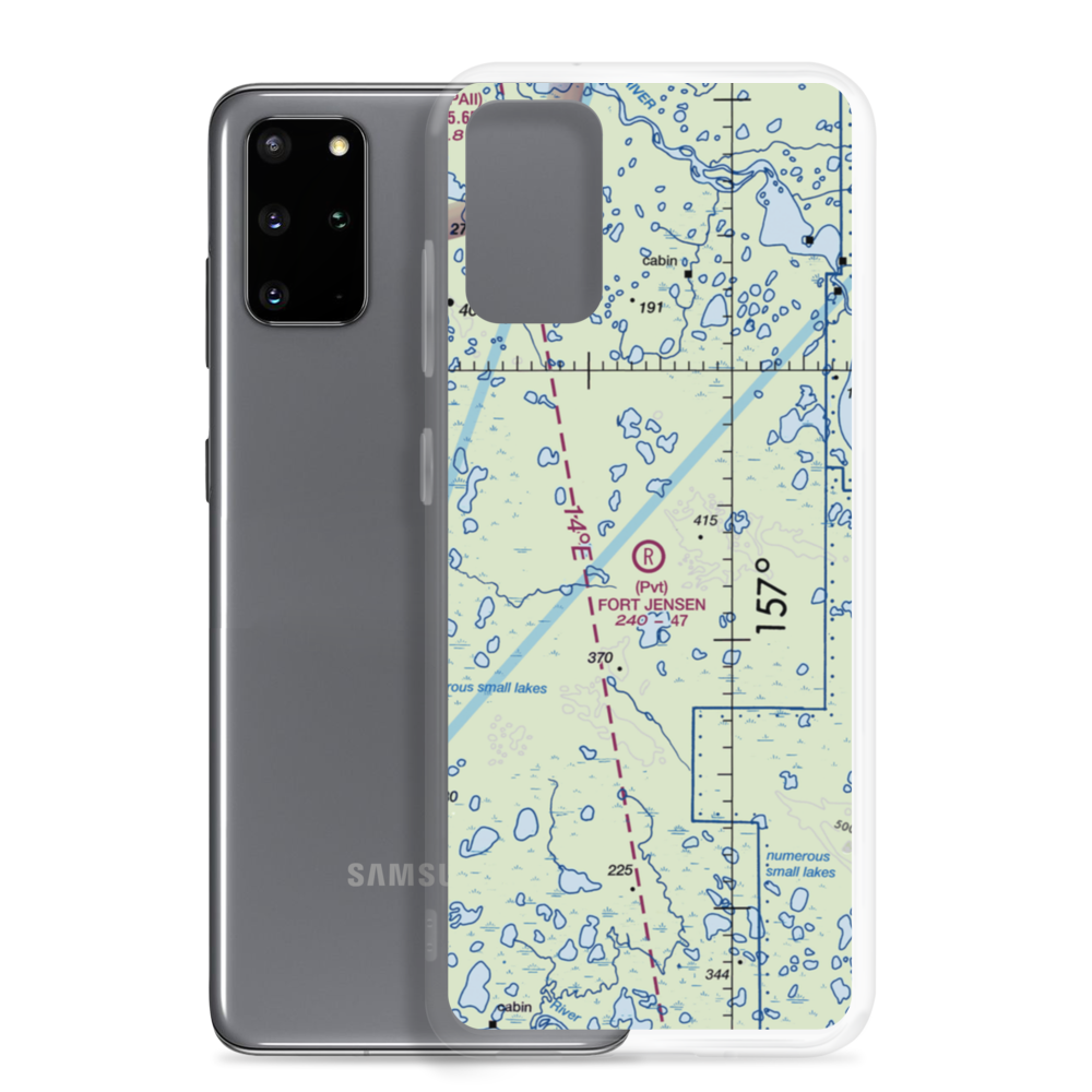 Fort Jensen Airport (AK60) VFR Sectional Samsung Case Samsung Galaxy S20 Plus model shown