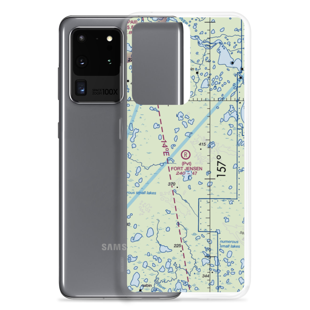 Fort Jensen Airport (AK60) VFR Sectional Samsung Case Samsung Galaxy S20 Ultra model shown
