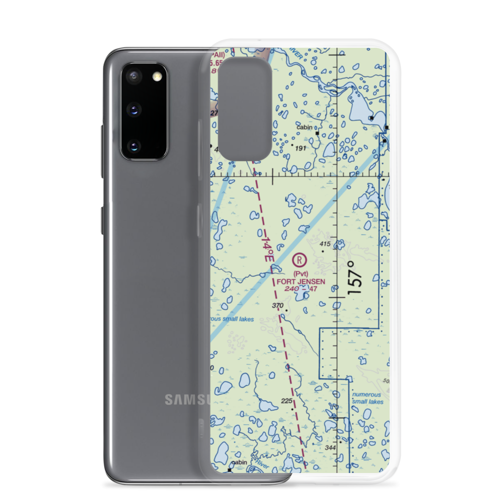 Fort Jensen Airport (AK60) VFR Sectional Samsung Case Samsung Galaxy S20 model shown