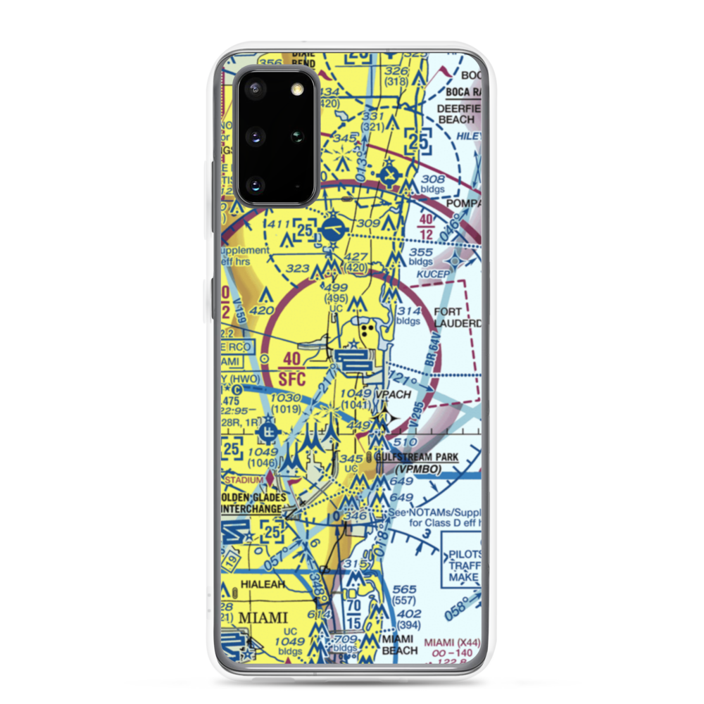 Fort Lauderdale Hollywood International Airport (FLL) VFR Sectional Samsung Case Samsung Galaxy S20 Plus model shown