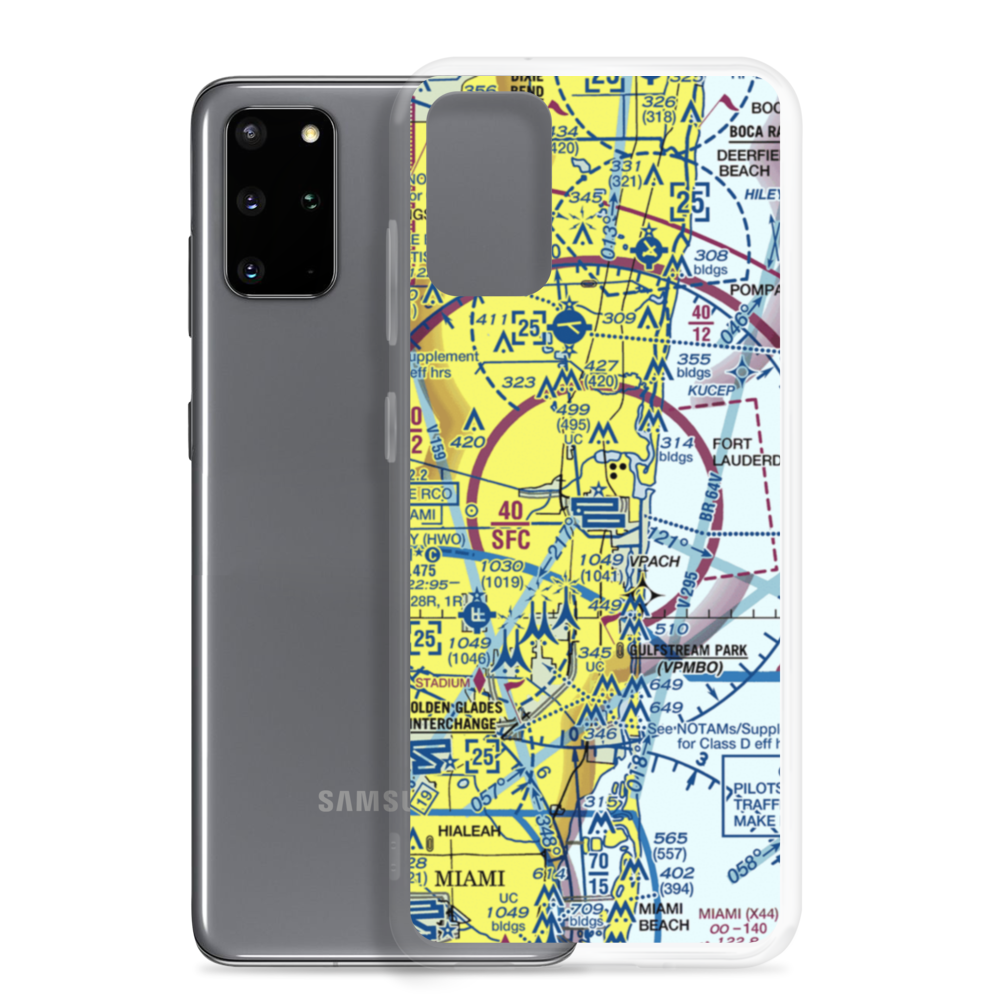 Fort Lauderdale Hollywood International Airport (FLL) VFR Sectional Samsung Case Samsung Galaxy S20 Plus model shown