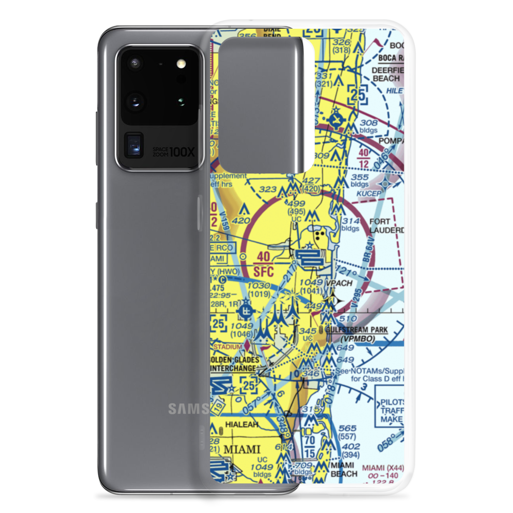 Fort Lauderdale Hollywood International Airport (FLL) VFR Sectional Samsung Case Samsung Galaxy S20 Ultra model shown