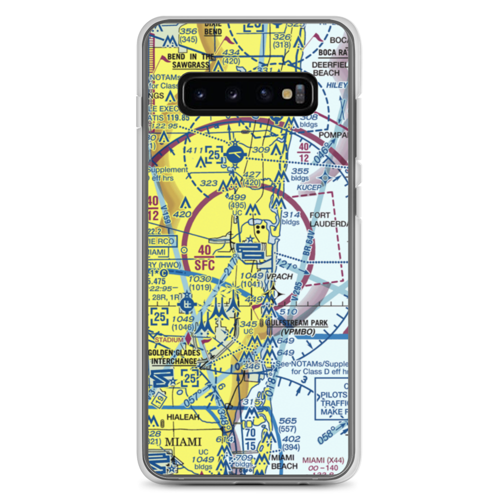 Fort Lauderdale Hollywood International Airport (FLL) VFR Sectional Samsung Case Samsung Galaxy S10+ model shown