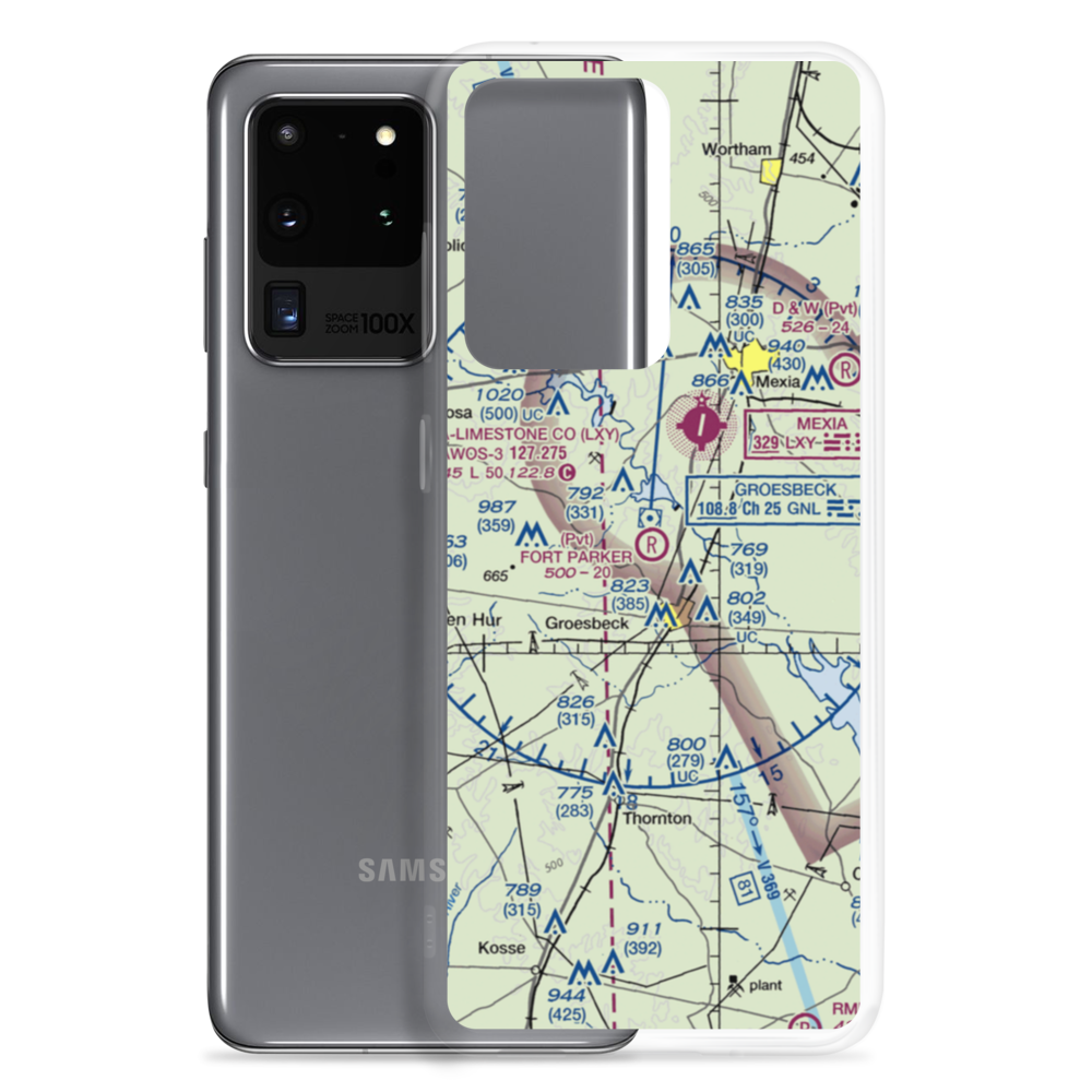 Fort Parker Flying Field (01TS) VFR Sectional Samsung Case Samsung Galaxy S20 Ultra model shown