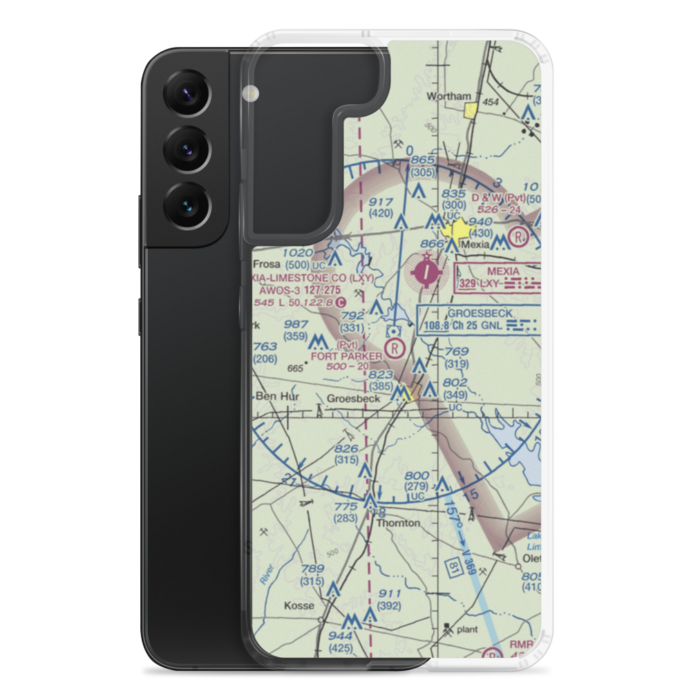 Fort Parker Flying Field (01TS) VFR Sectional Samsung Case Samsung Galaxy S22 Plus model shown