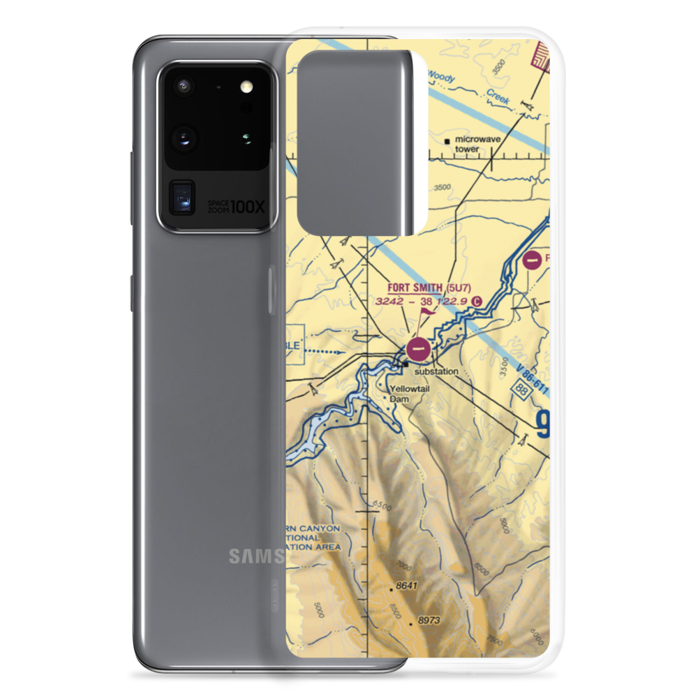 Fort Smith Landing Strip (5U7) VFR Sectional Samsung Case Samsung Galaxy S20 Ultra model shown