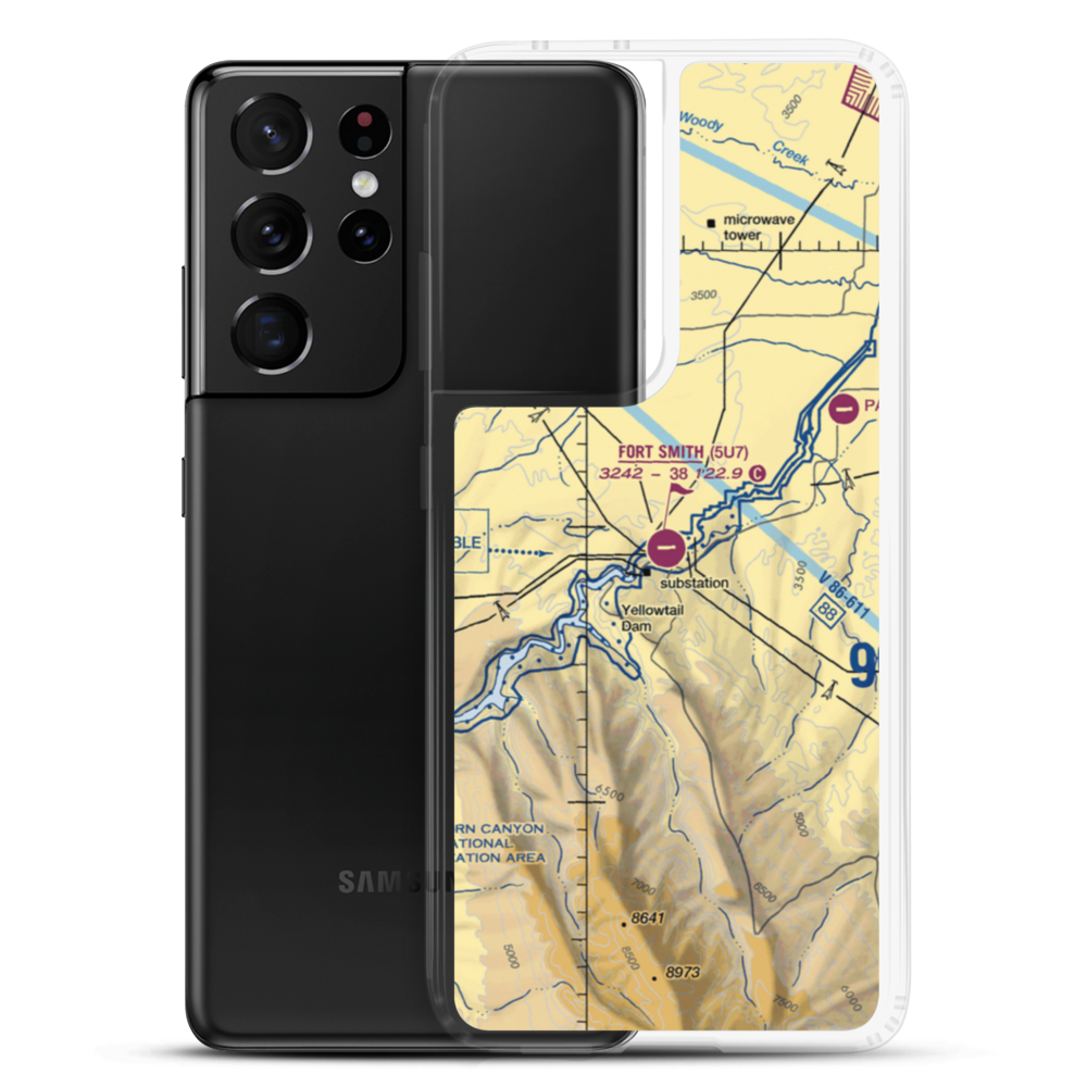 Fort Smith Landing Strip (5U7) VFR Sectional Samsung Case Samsung Galaxy S21 Ultra model shown