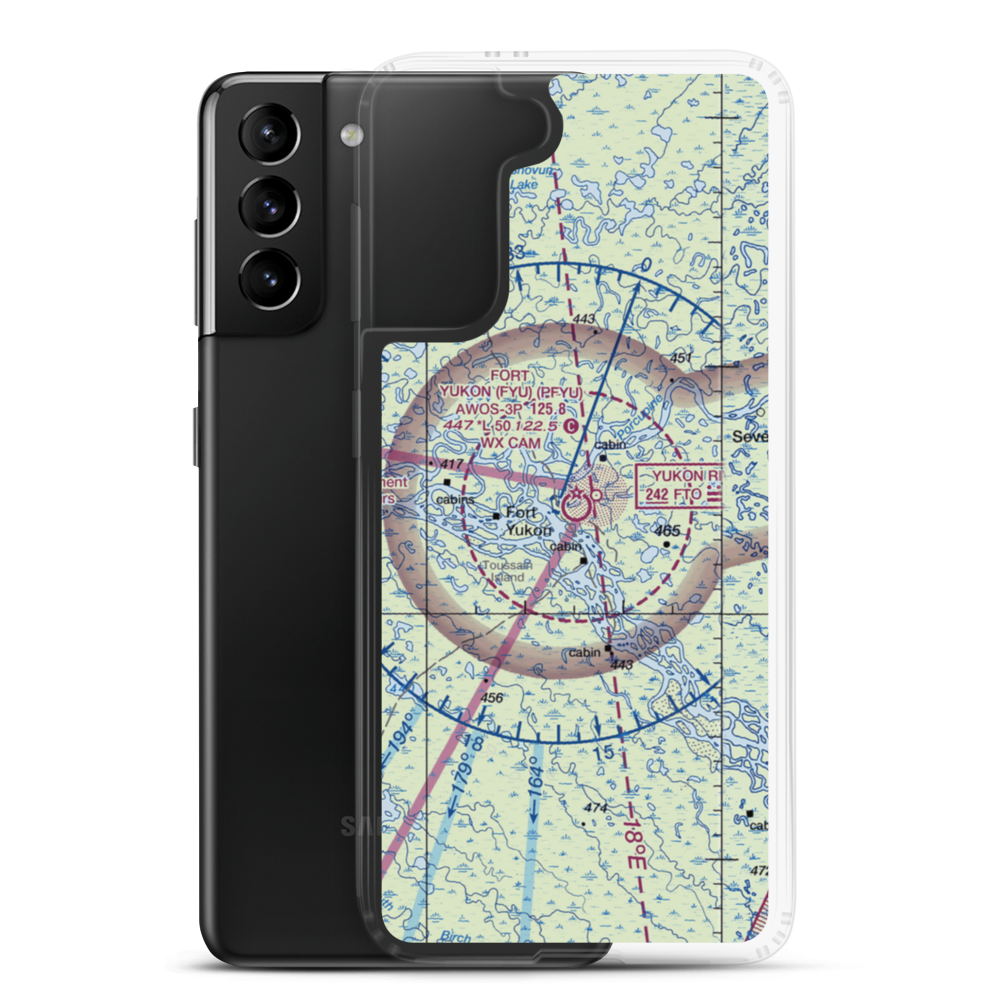 Fort Yukon Airport (FYU) VFR Sectional Samsung Case Samsung Galaxy S21 Plus model shown